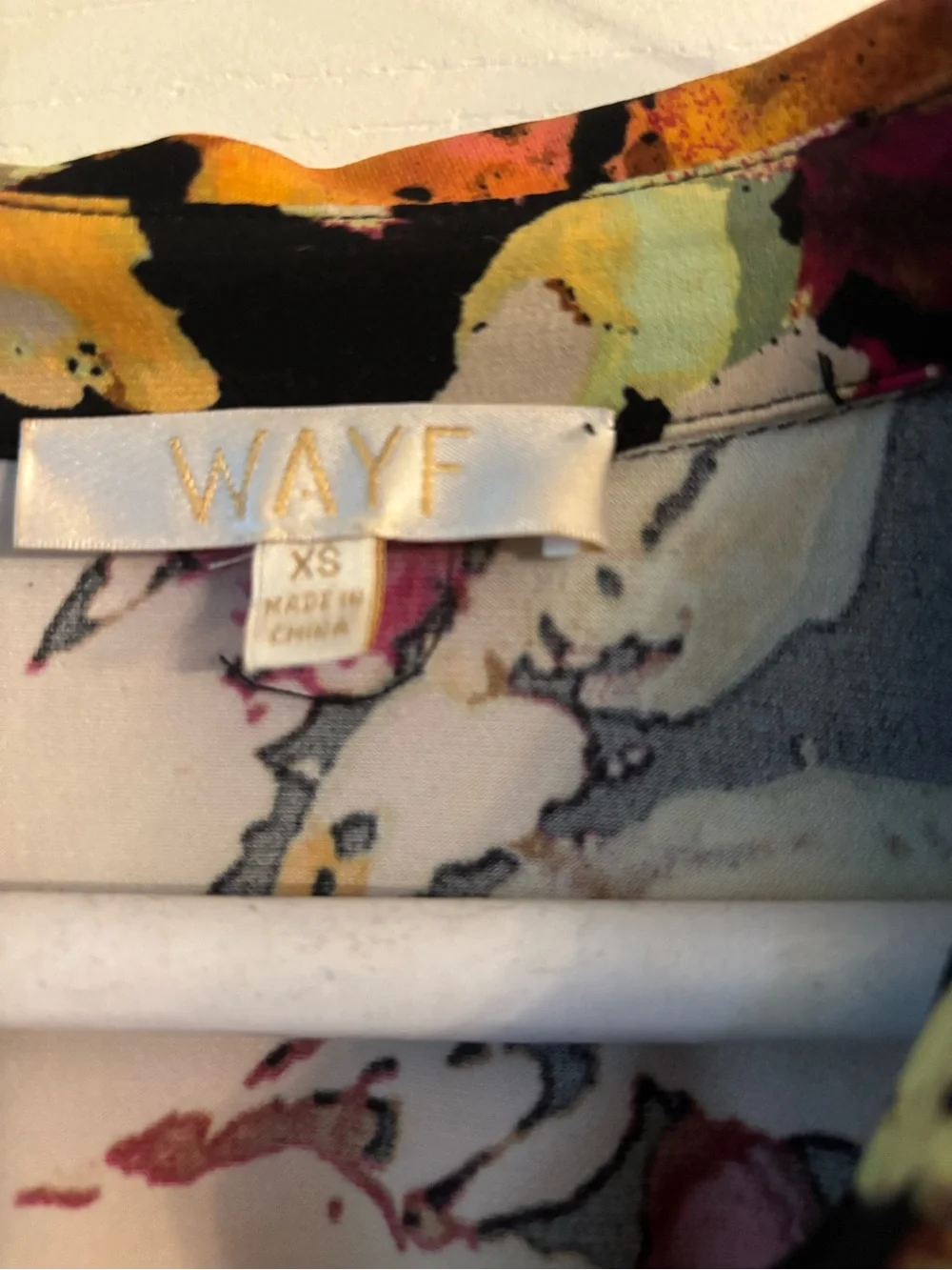 Wayf Black Floral Ruched Button-Front Top - Picture 2 of 2
